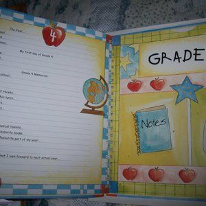 School Days Memories Memory Book Keepsake Scrapbook Pictures Grades K-8